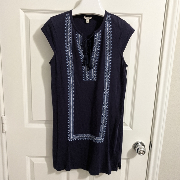 Soft Joie Yadon Tie Neck Embroidered Tunic Dress - Picture 3 of 6